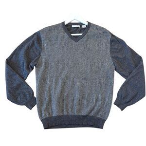 American Blue 100% pure cashmere houndstooth sweater M